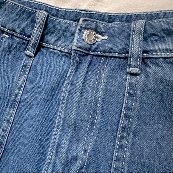 Denim A-Line Mini Skirt - Picture 5 of 8